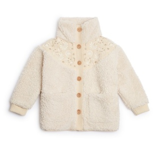 Louise Misha FW22_Jacket Rose Fake Fur (Cream) / 크림 페이크퍼 로즈 코트