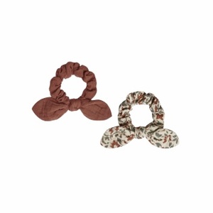 라일리앤크루 FW21 / Scrunchie Set - Vintage Floral (Stone) / 플로럴 곱창머리끈 세트 (2개입)