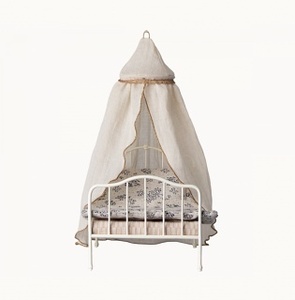 메일레그 MAILEG / Miniature Bed Canopy_Cream / 크림컬러 캐노피 인형가구 (높이 32cm)