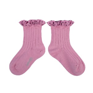 [Collegien] 꼴레지앙 Emilie - Polka Dots Ruffle Ankle Socks - 660