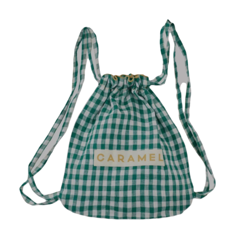 [CARAMEL] - Child Backpack - Green Check