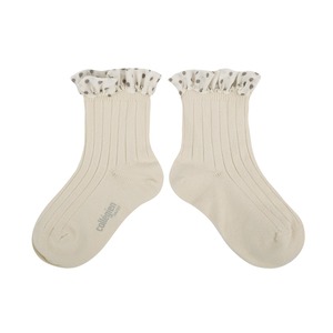 [Collegien] 꼴레지앙 Emilie - Polka Dots Ruffle Ankle Socks - 037