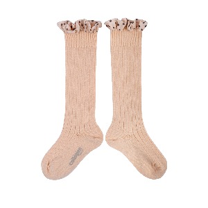 [Collegien] 꼴레지앙 [Collegien] 24SS Maud - Polka Dots Ruffle Knee-high Socks - 590